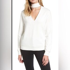 Bailey 44 Eye Splice Choker Sweatshirt White